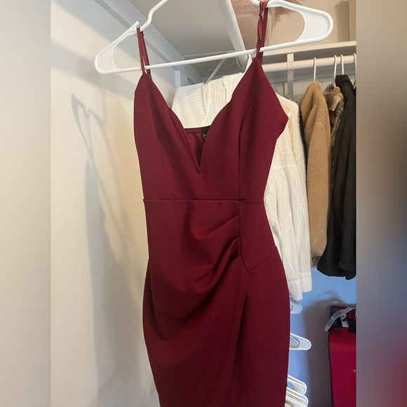 Maroon Windsor Formal Mini Dress - Picture 1 of 4